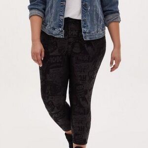 Torrid 1x AC/DC Black Graphic Leggings